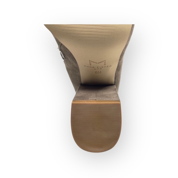 new Marc Fisher ❤︎ Over the Knee OTK Vegan Suede Heeled Boots ❤︎ Taupe ❤︎ 6M ❤︎ - Picture 9 of 16